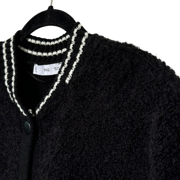 Mango Black and White Textured Jacket - Picture 3 of 13